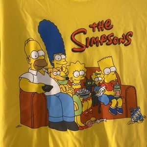 Simpson’s Family Tee Bright Yellow Size Medium